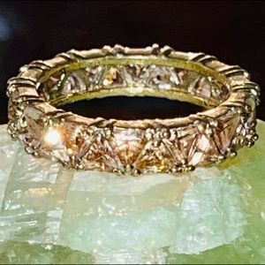 14k Diamonque 5.25 cttw Platinum Clad Eternity Band Size 7 1/2